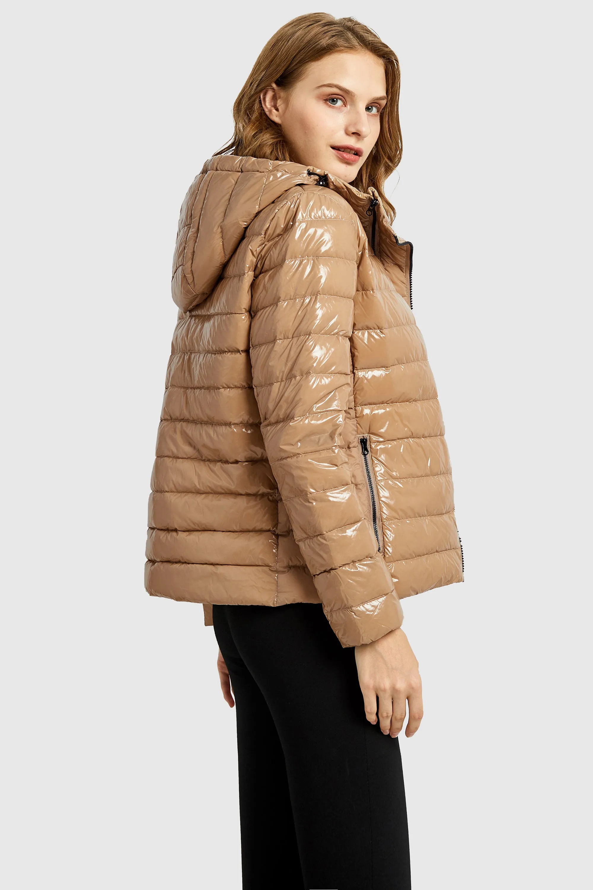 Inclined Zipper Sporty Winter Coat