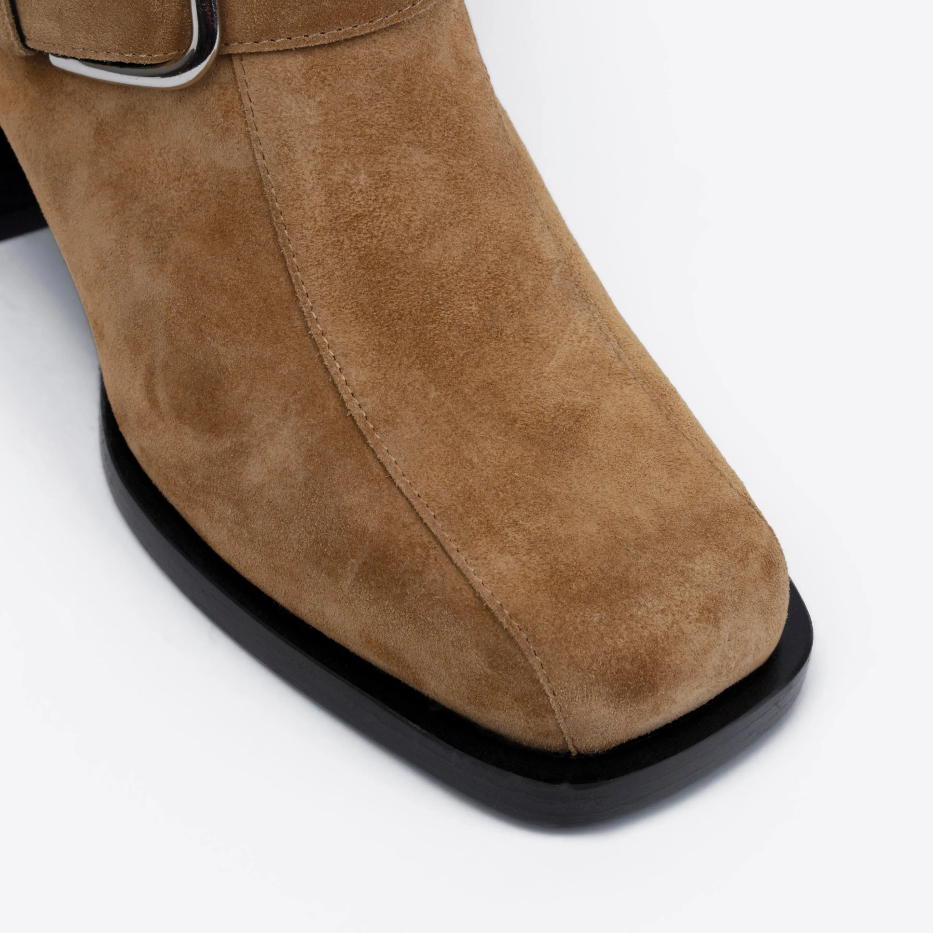 Janis Ankle Boot in Biscotti Suede with Enhanced Features