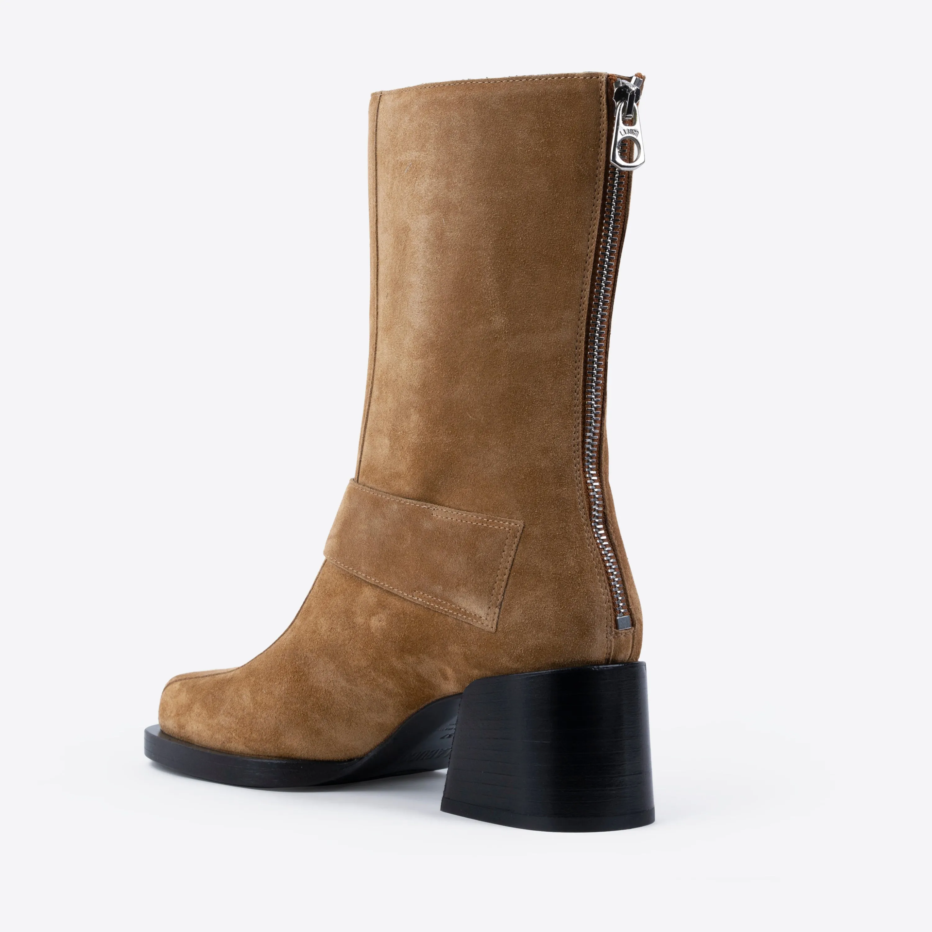 Janis Ankle Boot in Biscotti Suede with Enhanced Features