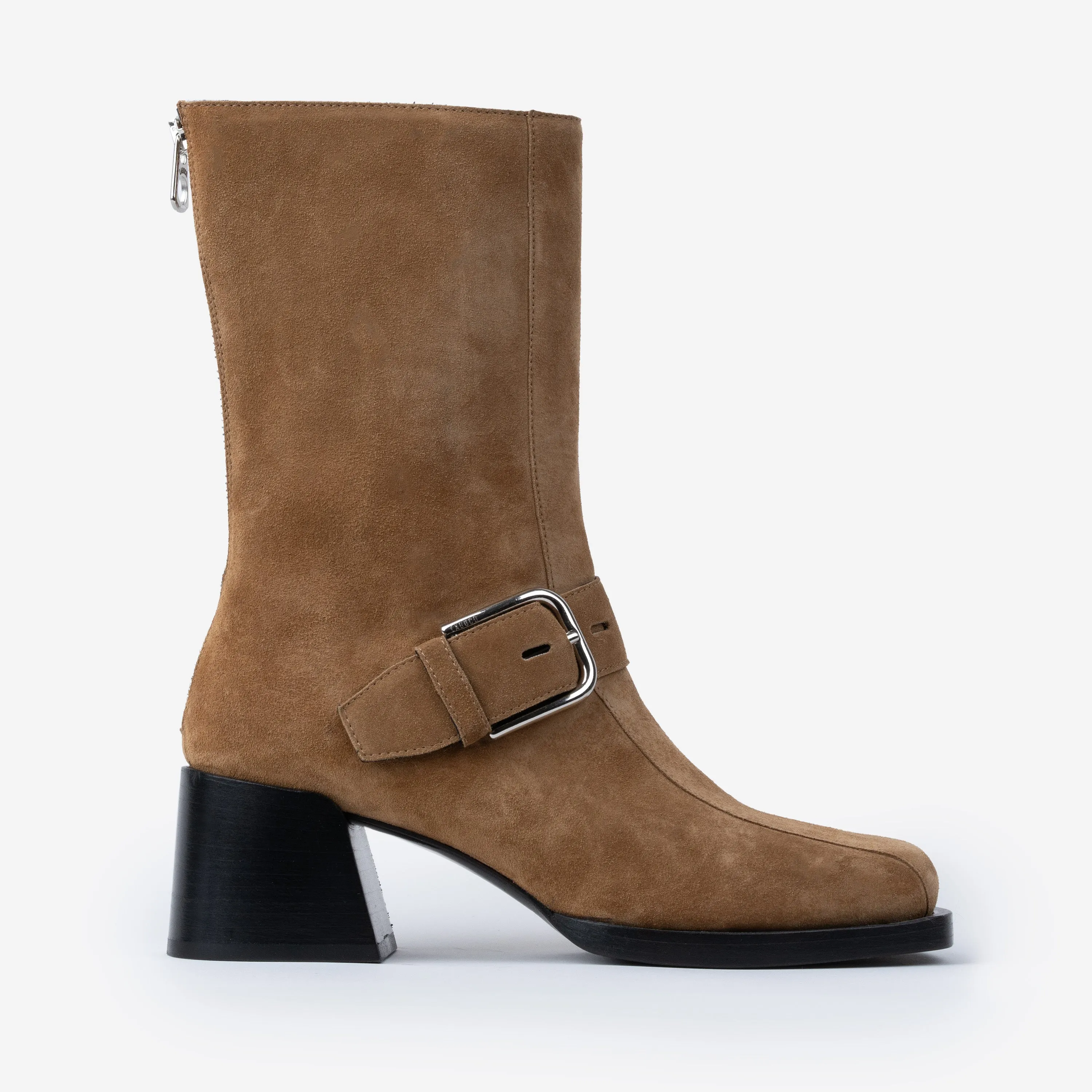 Janis Ankle Boot in Biscotti Suede with Enhanced Features