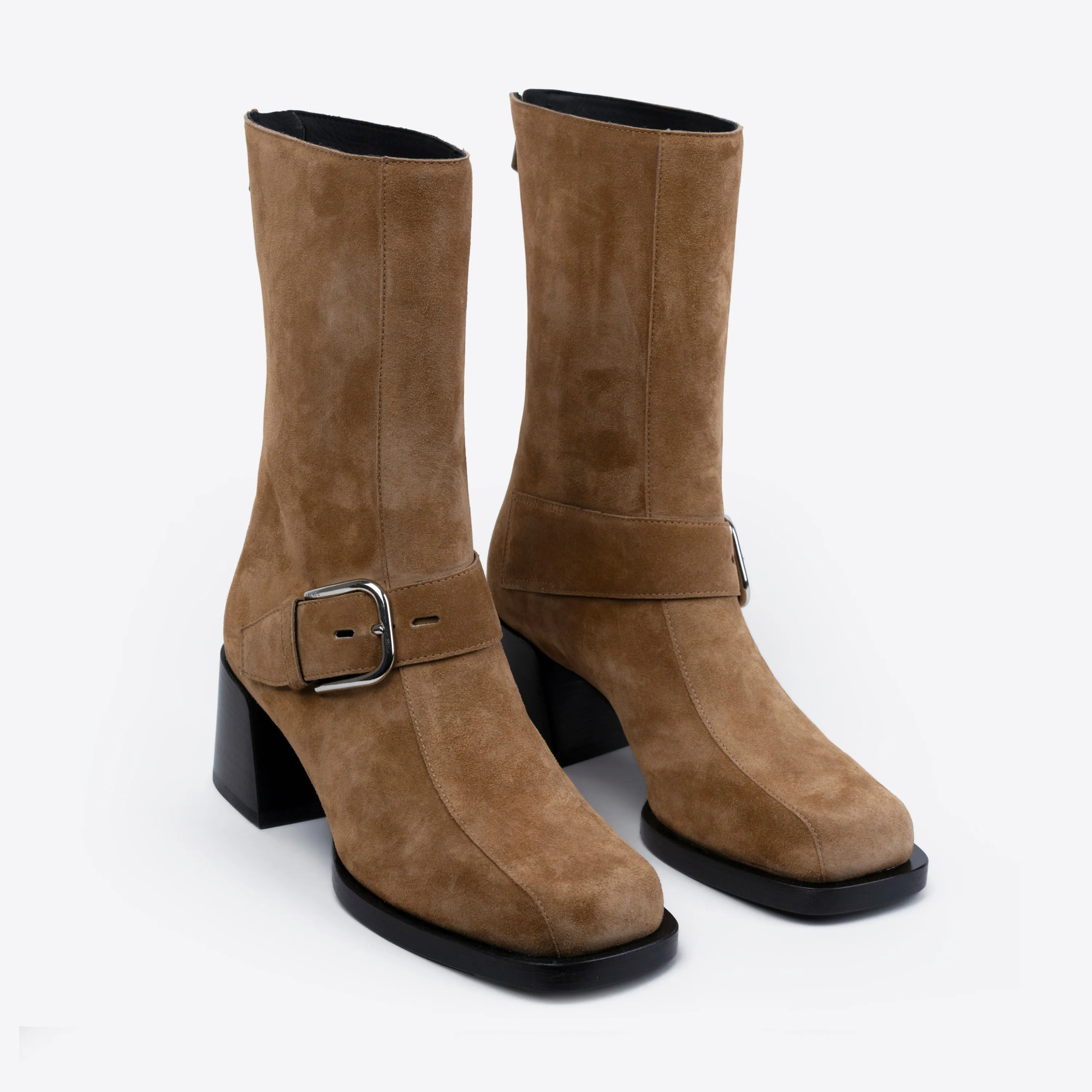 Janis Ankle Boot in Biscotti Suede with Enhanced Features