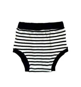 Jet Black Stripe Baby Diaper Cover