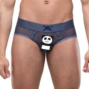 Sure! Heres an optimized and more detailed product title: Womens Blue Sheer Briefs - Just The Bones Collection.