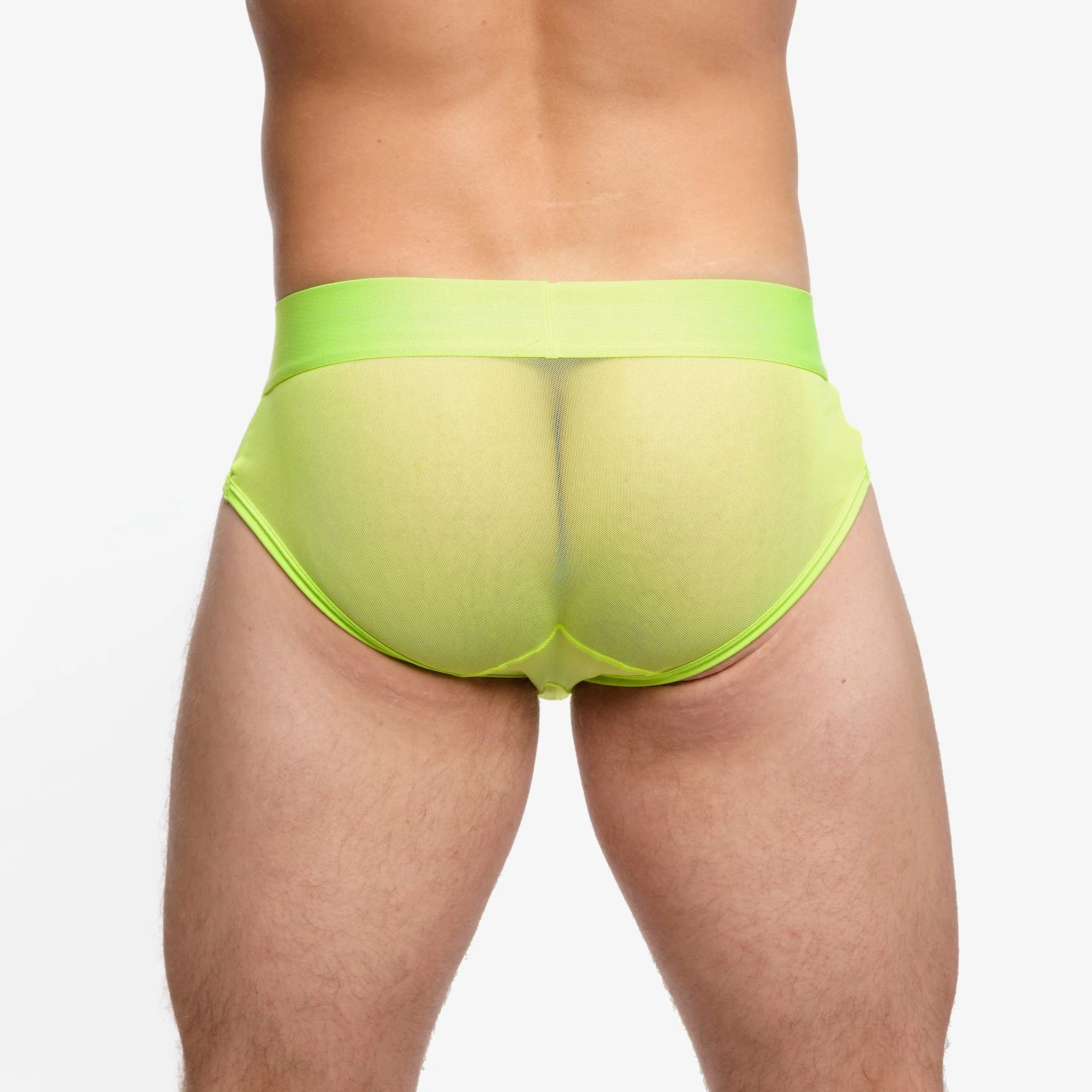 Just The Bones Sheer Brief Neon Green