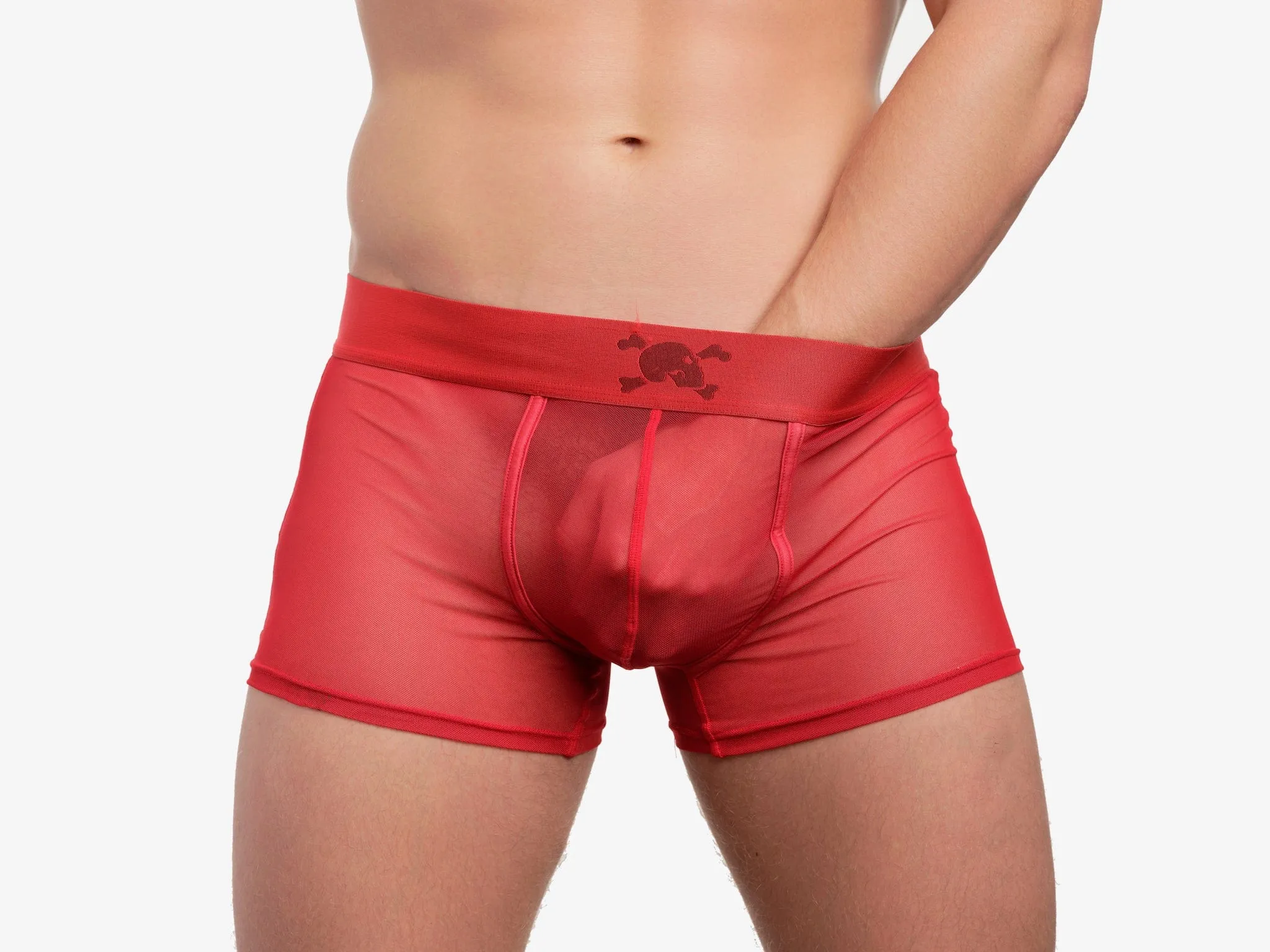 Just The Bones Sheer Trunk Red