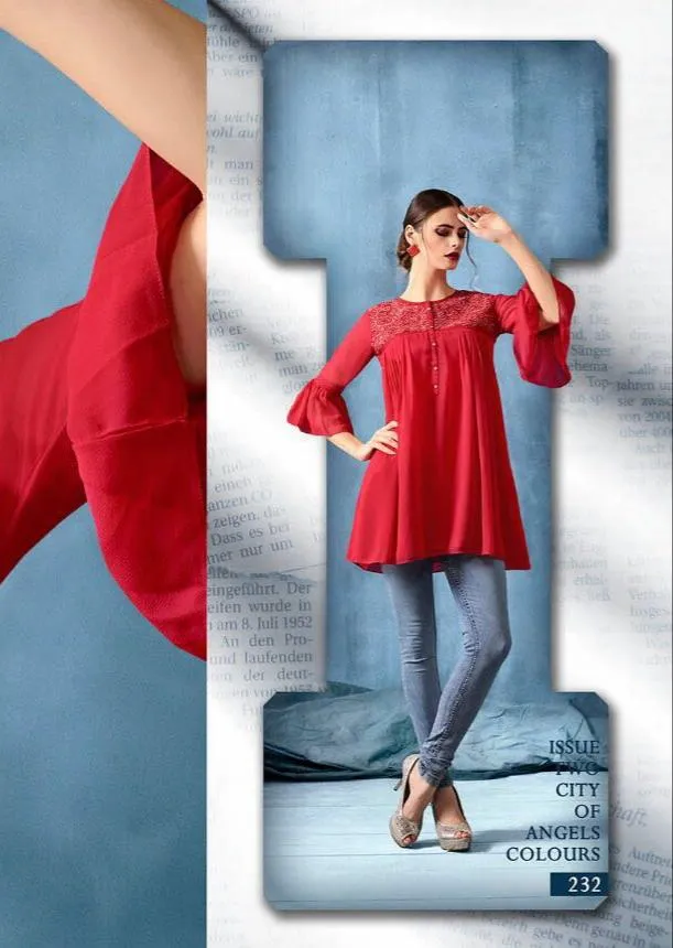 Kajri Silk Kurti Collection - red