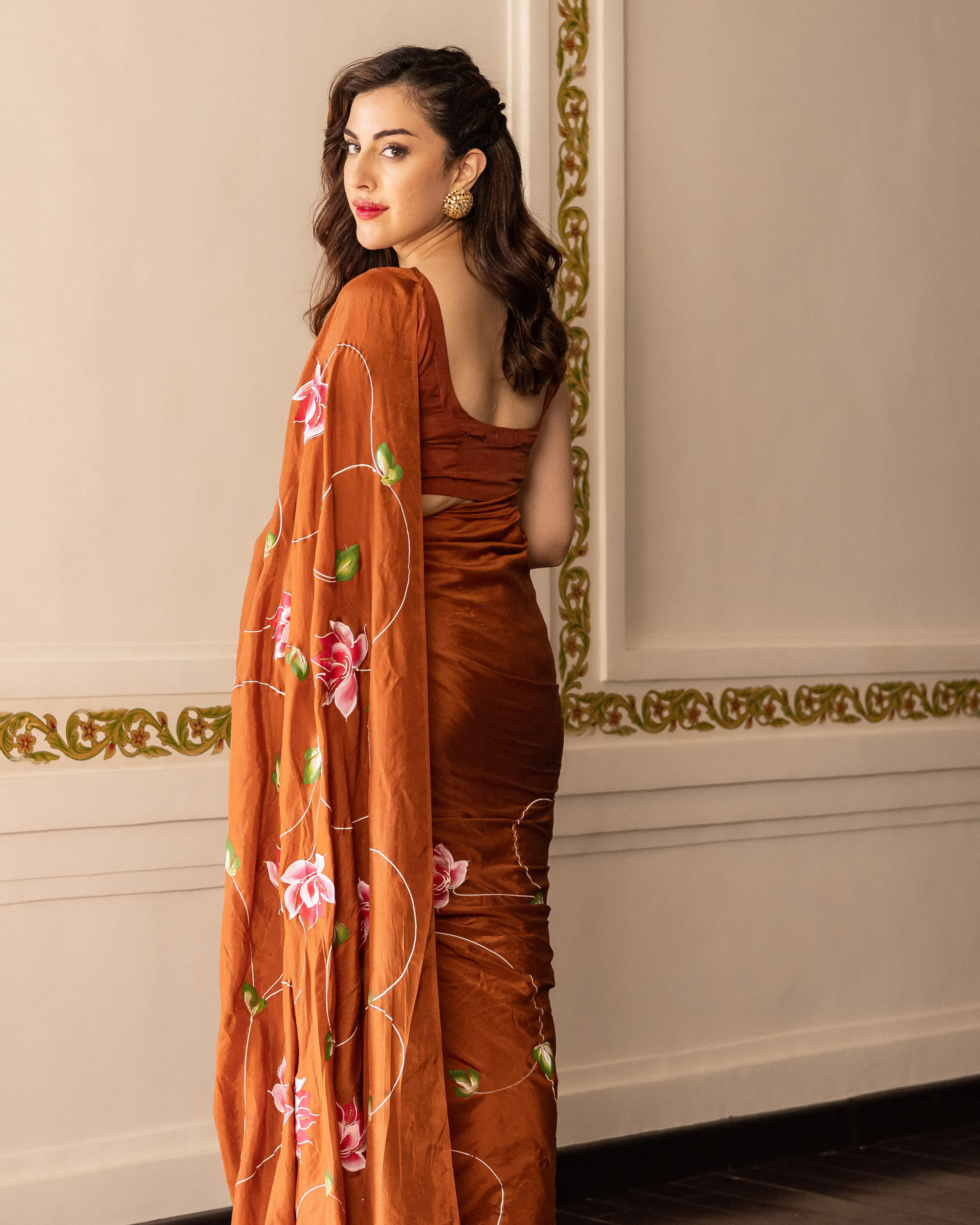 Kamodani Handpainted Silk Saree