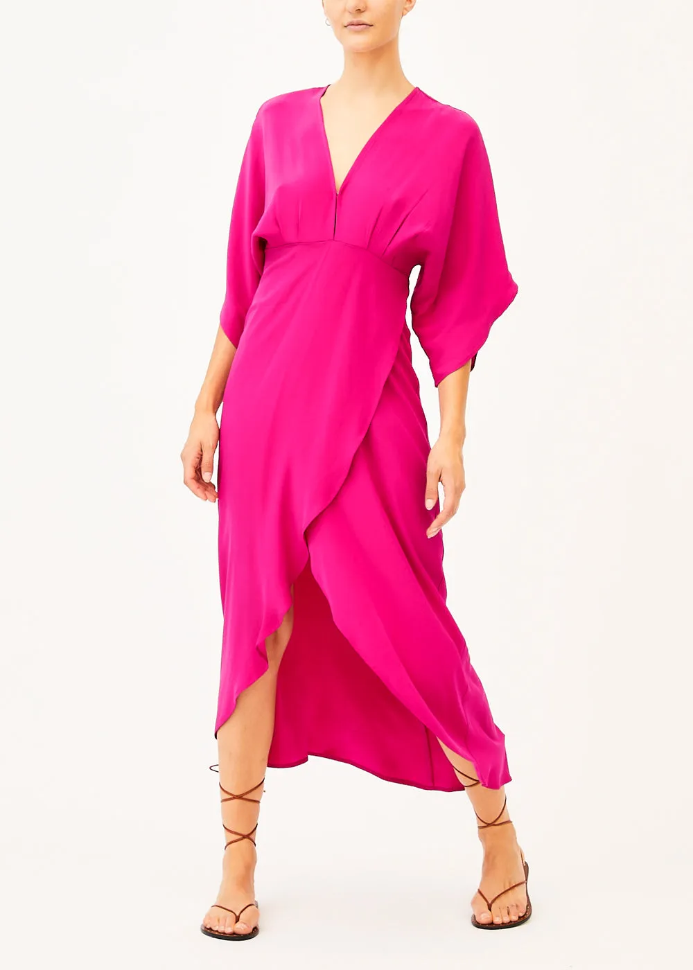 Katherine Pink Silk Maxi Dress