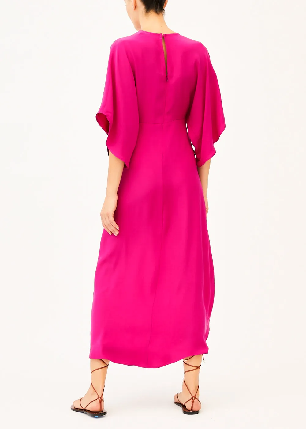 Katherine Pink Silk Maxi Dress