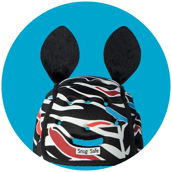 Kazam SNUG N' SAFE Zebra Helmet for baby - Black/White