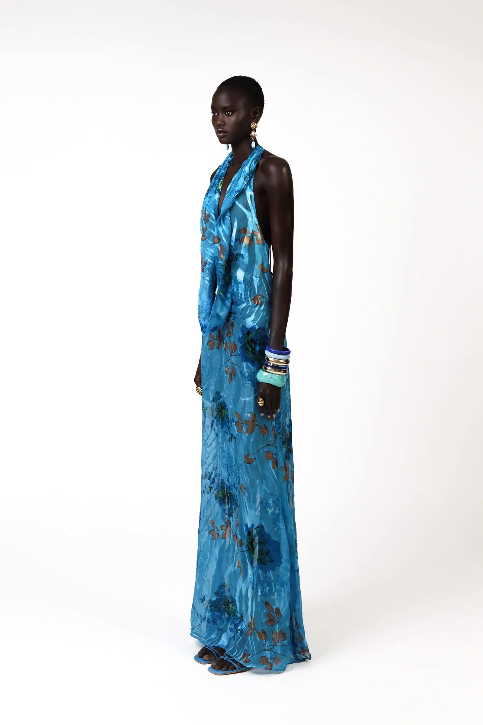 Kept Silk Dress - Blue