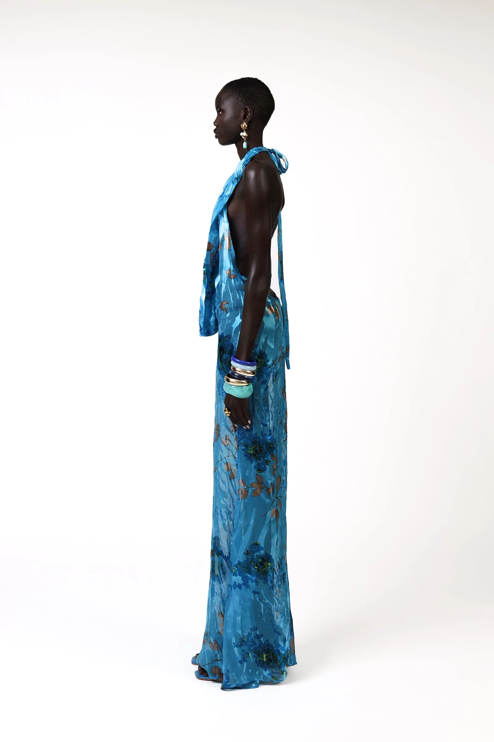 Kept Silk Dress - Blue