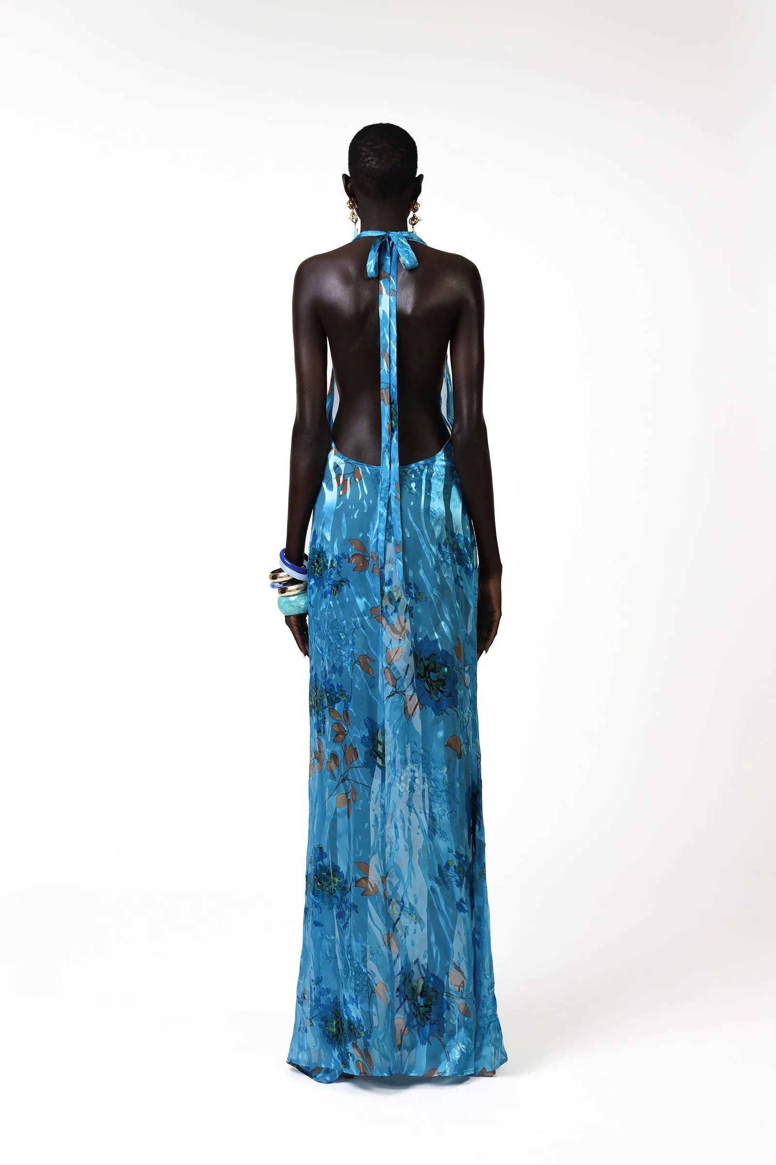 Kept Silk Dress - Blue