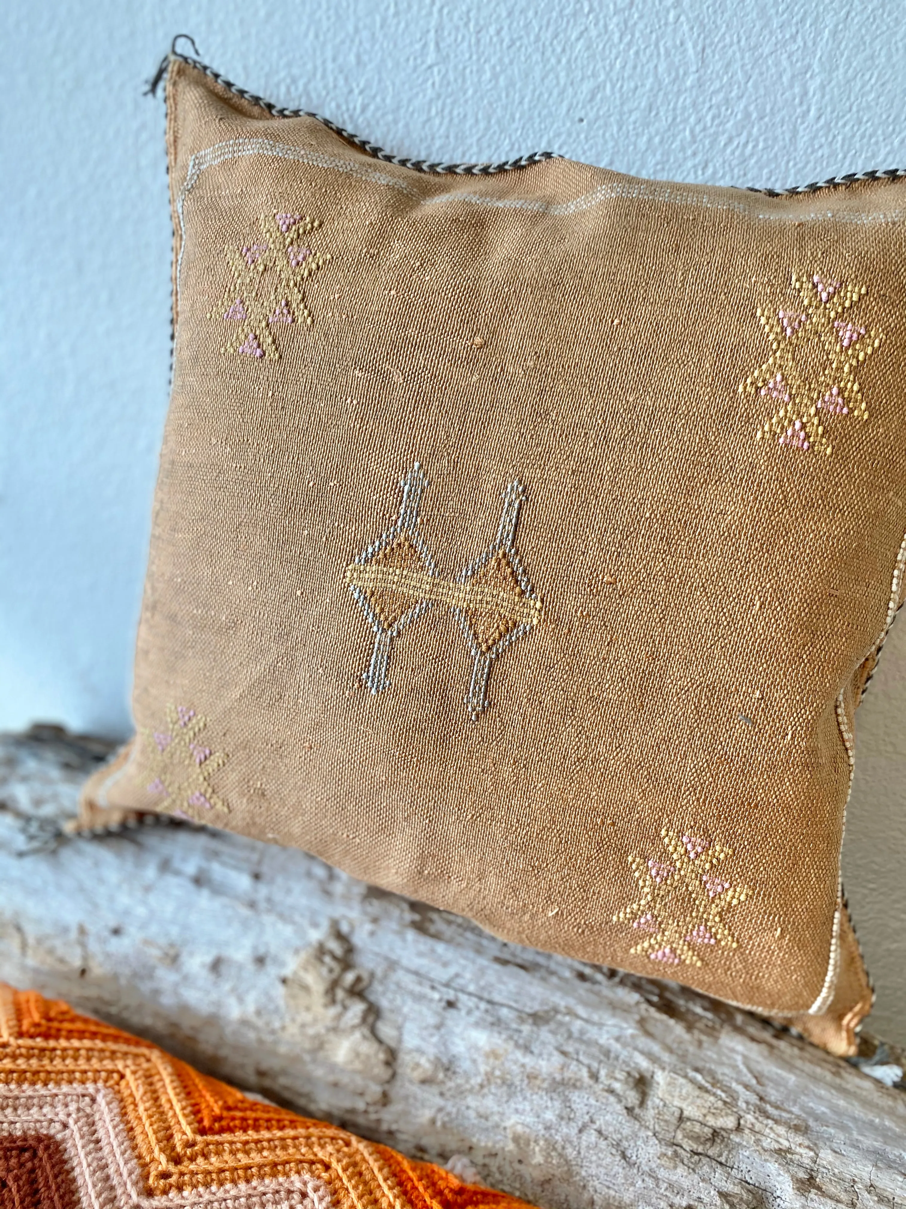 Light Rust Cactus Silk Pillow