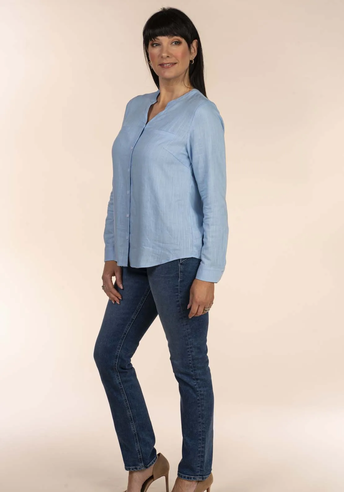 Linen Blouse - Blue