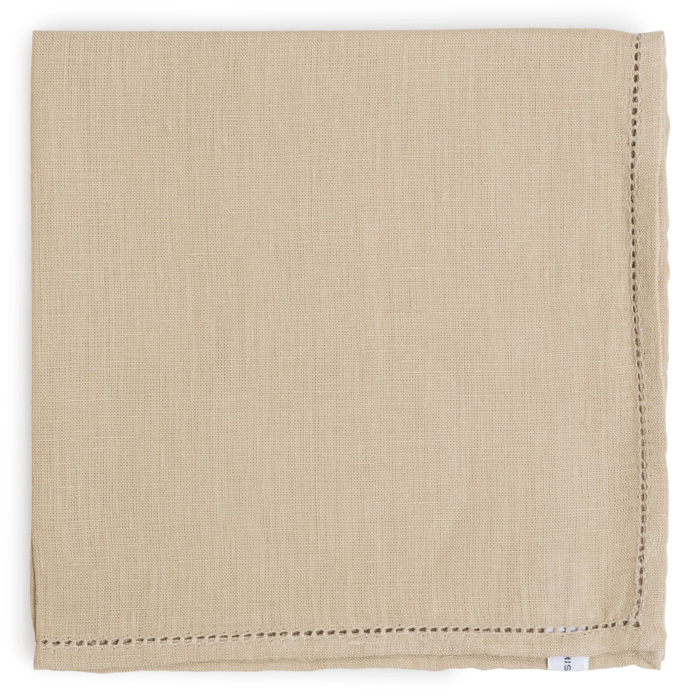 Linen Hemstitch Pocket Square