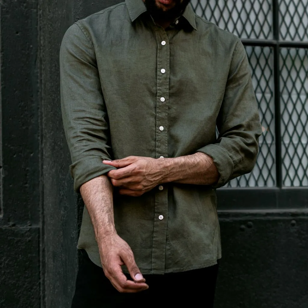 Linen Shirt | Olive