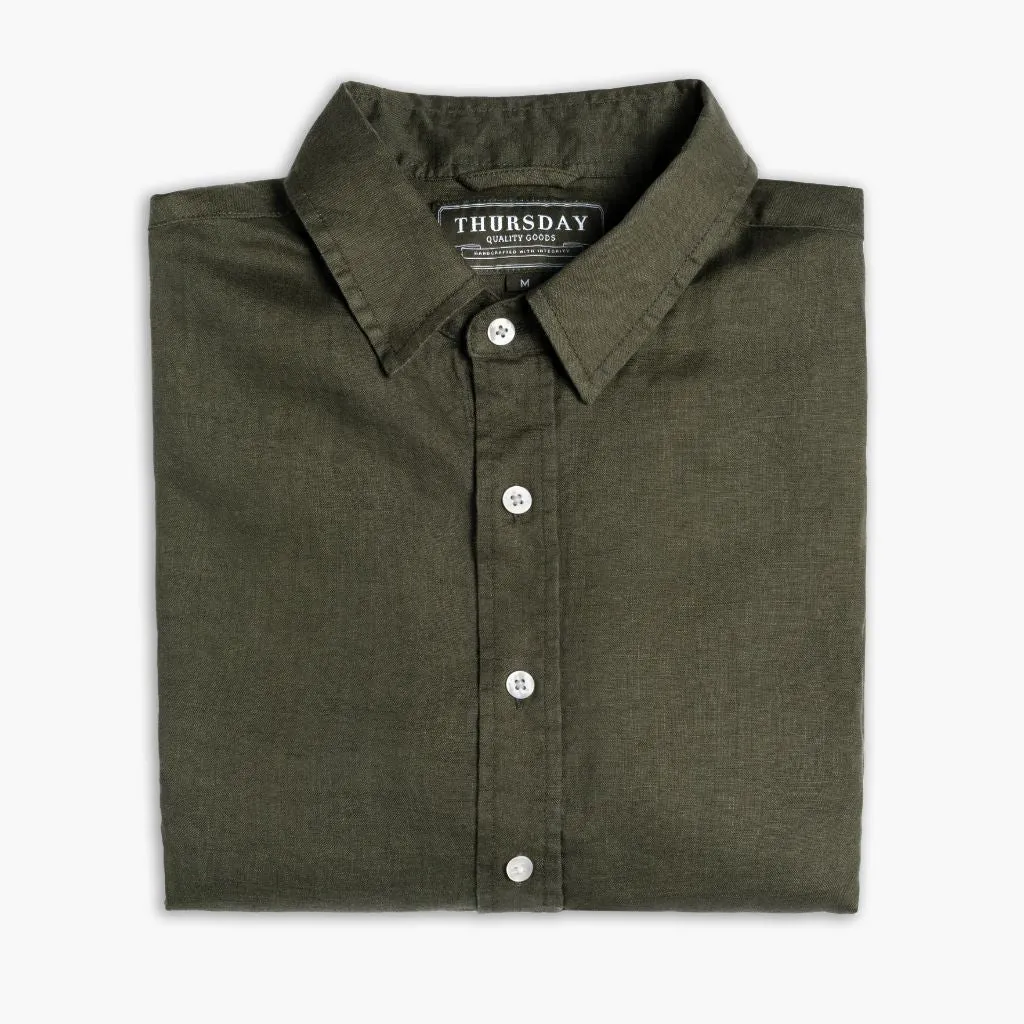 Linen Shirt | Olive