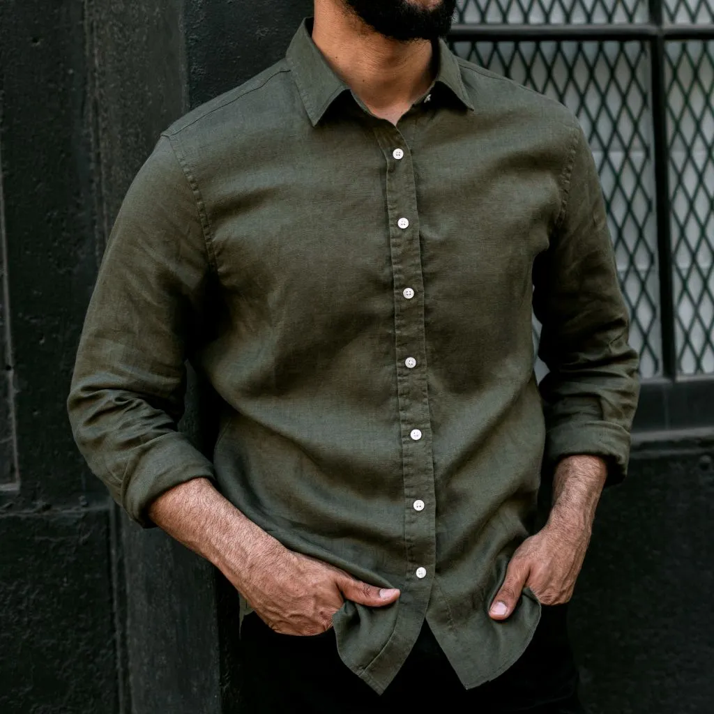 Linen Shirt | Olive