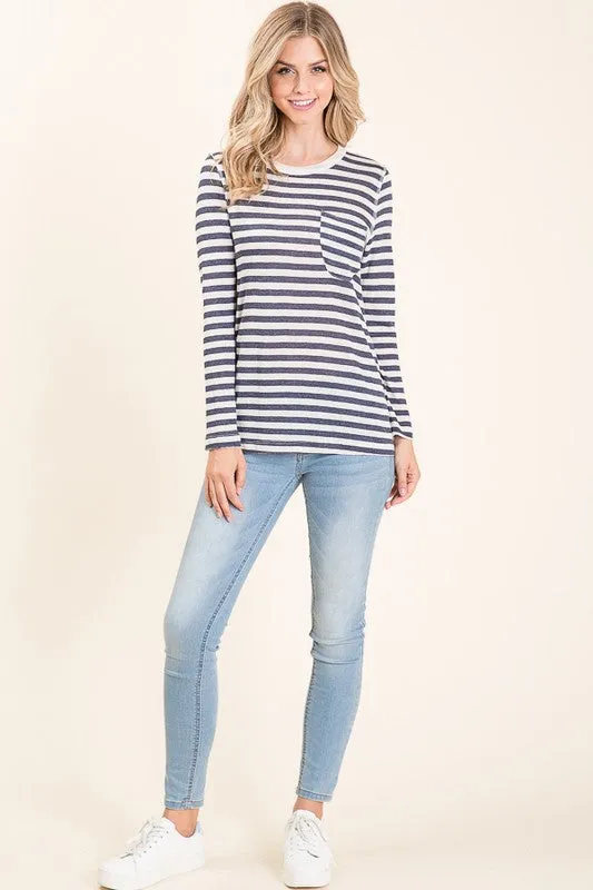 Linen Stripe Top