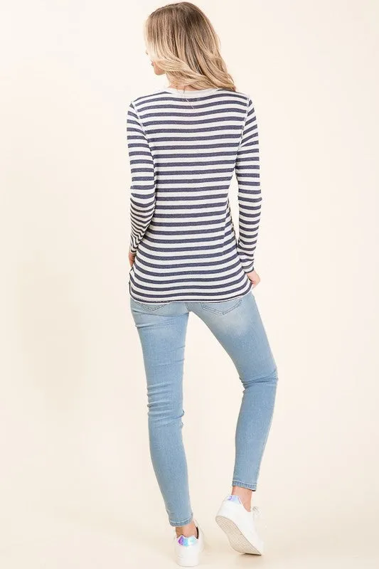 Linen Stripe Top