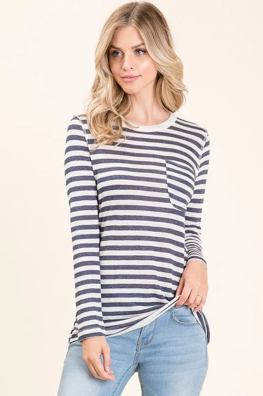 Linen Stripe Top