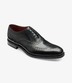 LOAKE - KERRIDGE Stylish Leather Oxford Brogue - Black