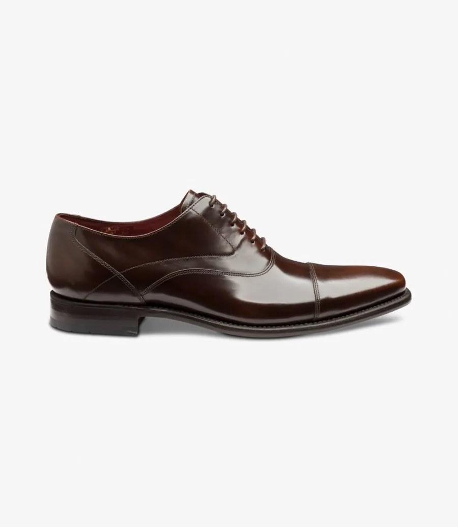 LOAKE Sharp Stylish toe cap Oxford shoe - Dark Brown