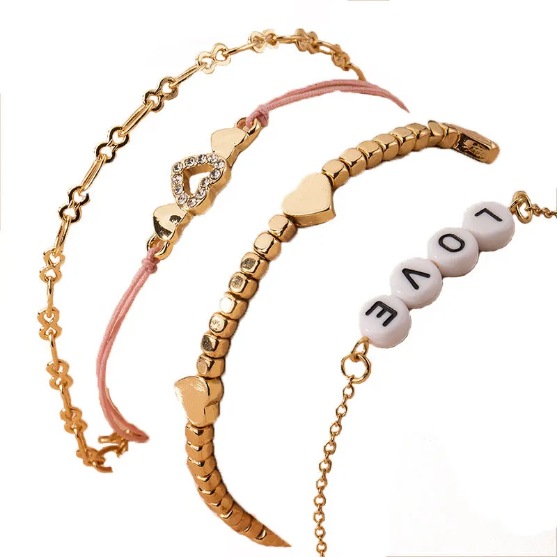 Love Is Gold 4 Part Women Stylish Bracelet