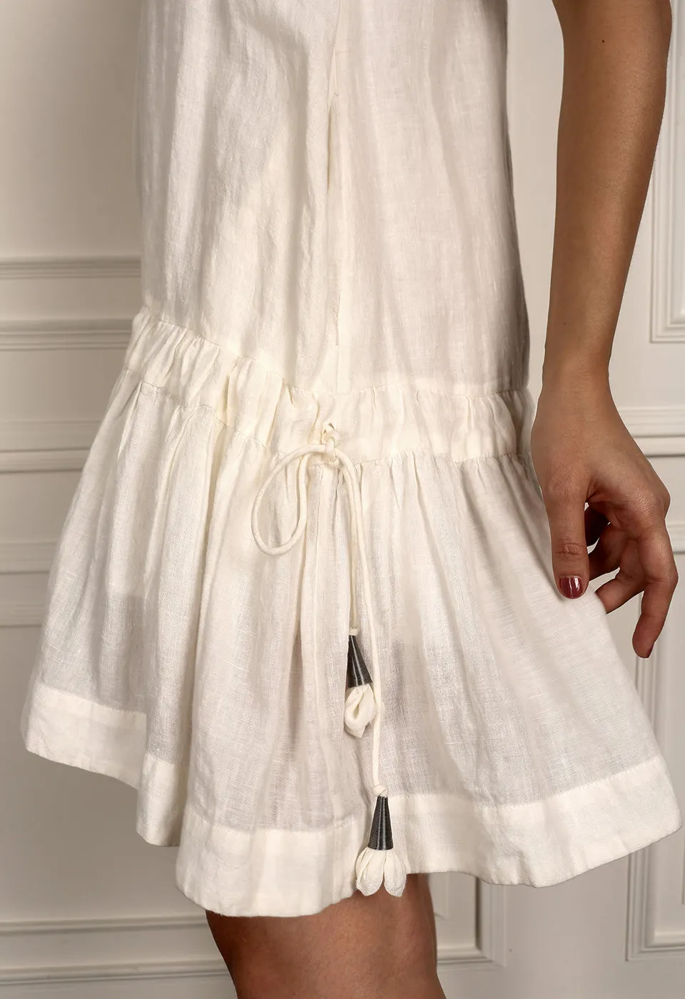 LUCKY LOOPS LINEN DRESS