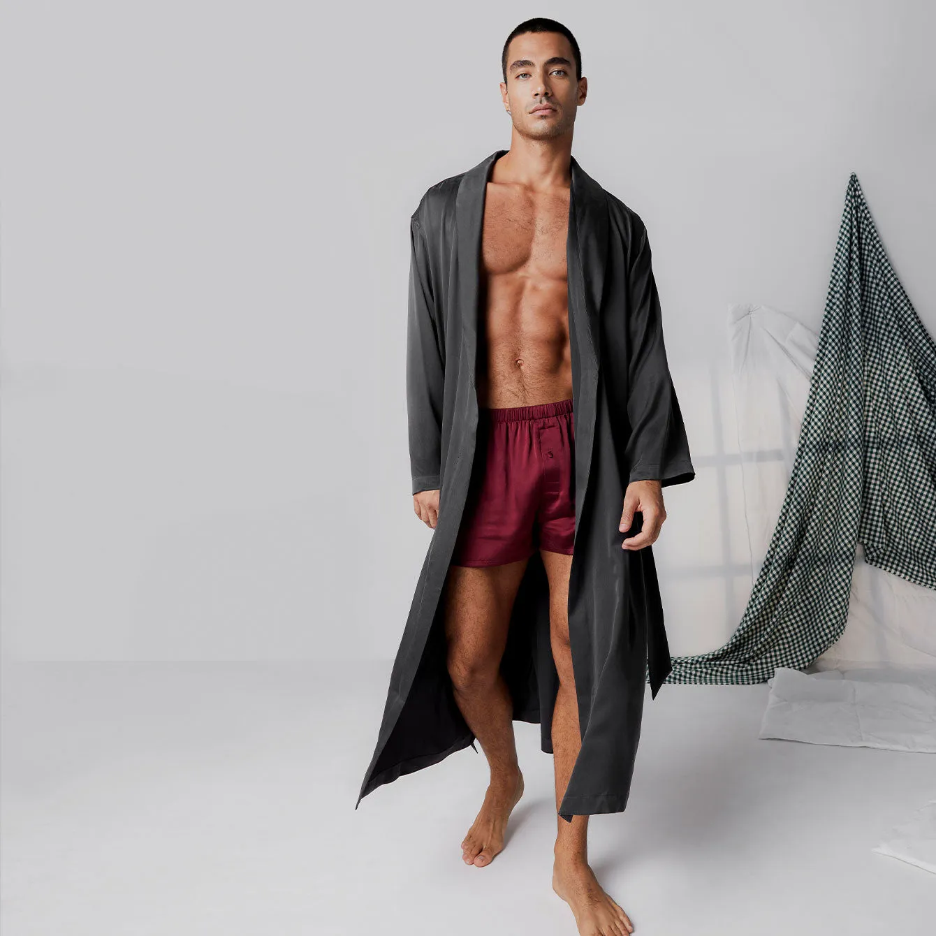 Men's Washable Silk Boxer