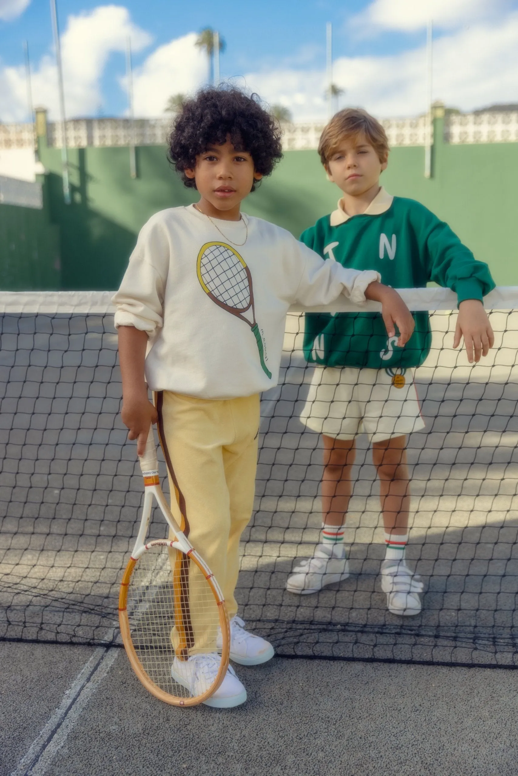 NEW Mini Rodini | Tennis application collar sweatshirt