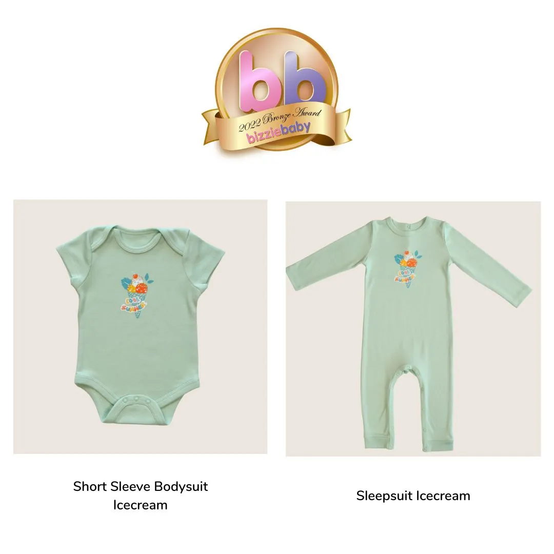 Organic Baby Short Sleeve Bodysuit & Sleepsuit Bundle