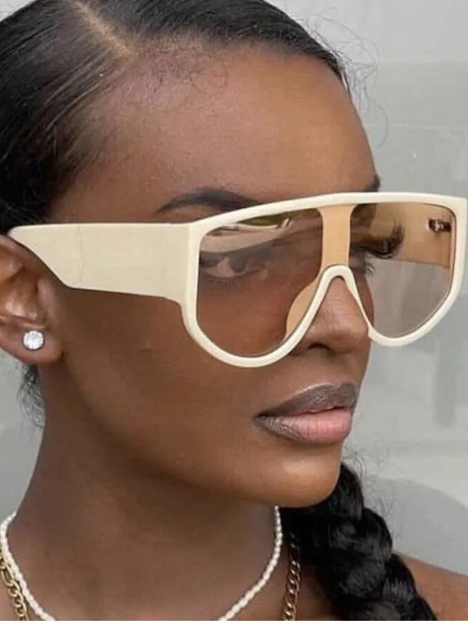 Oversized Sporty Framed Sunglasses