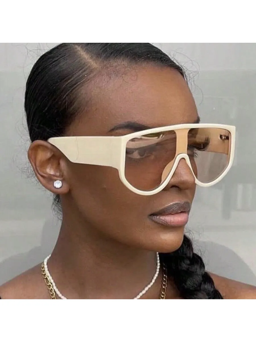 Oversized Sporty Framed Sunglasses