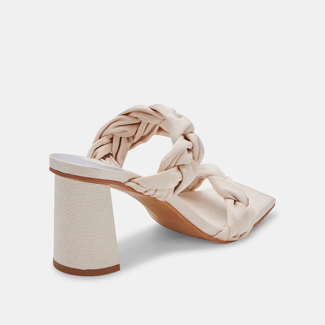 PHEBY HEELS BEIGE SILK