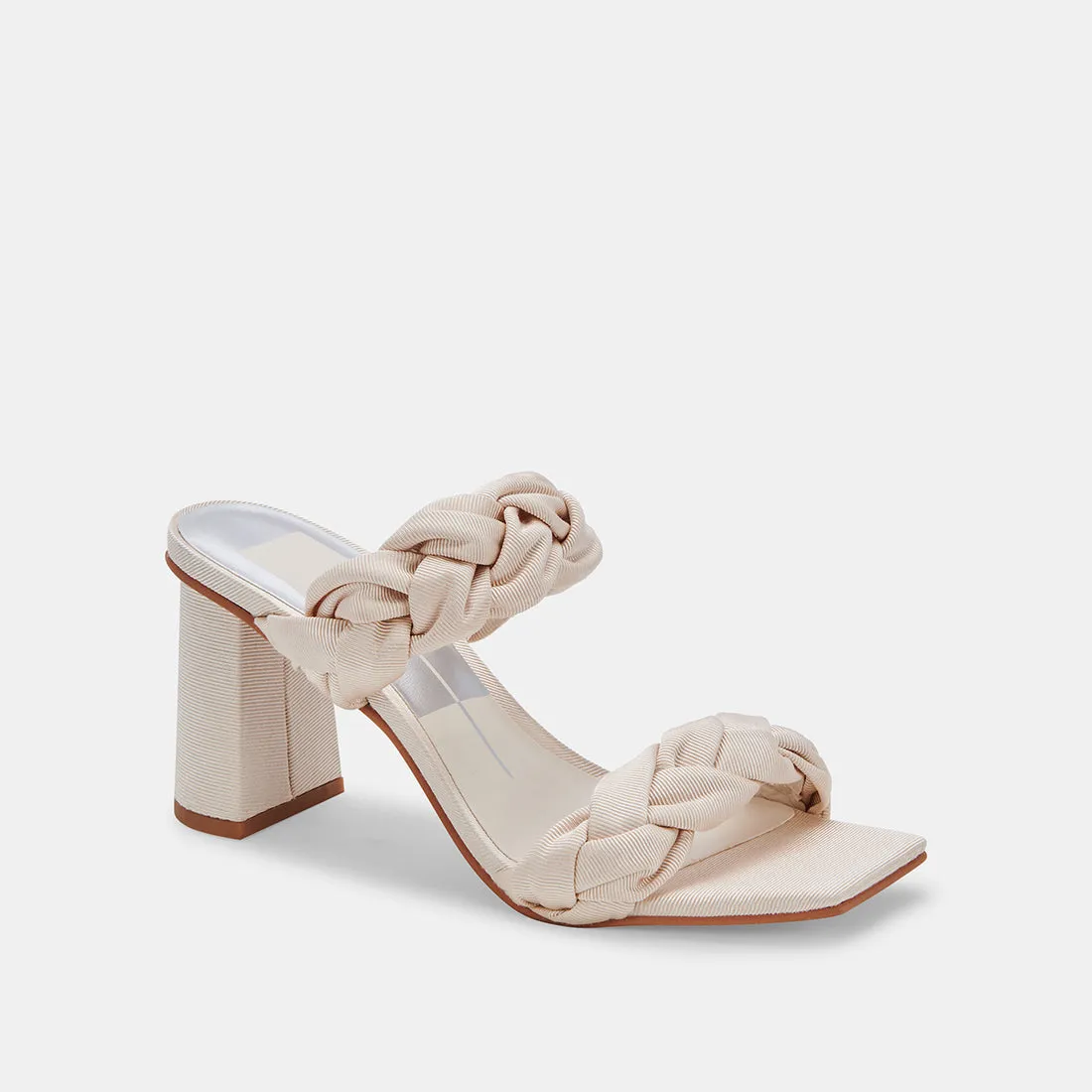 PHEBY HEELS BEIGE SILK