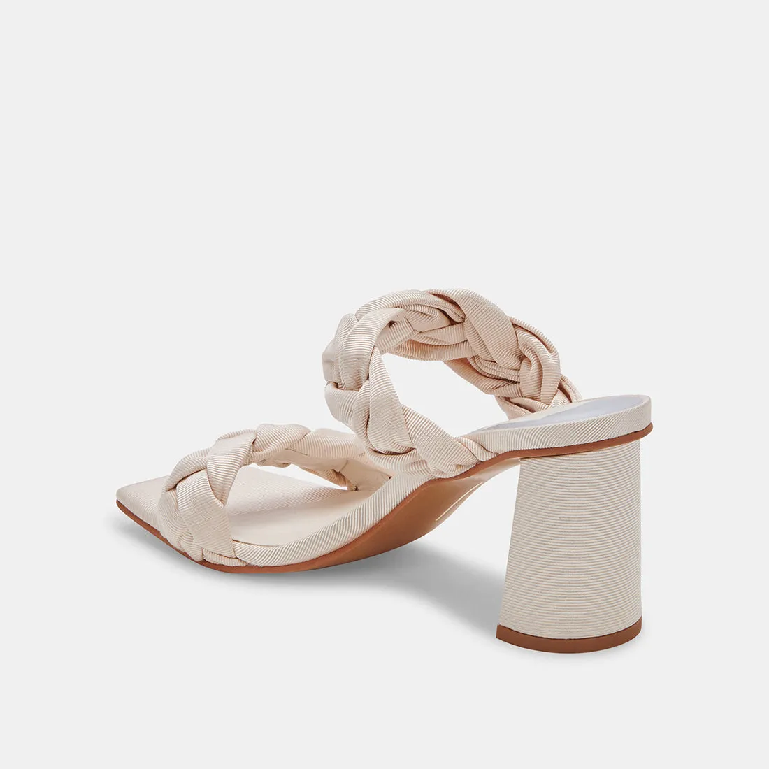 PHEBY HEELS BEIGE SILK