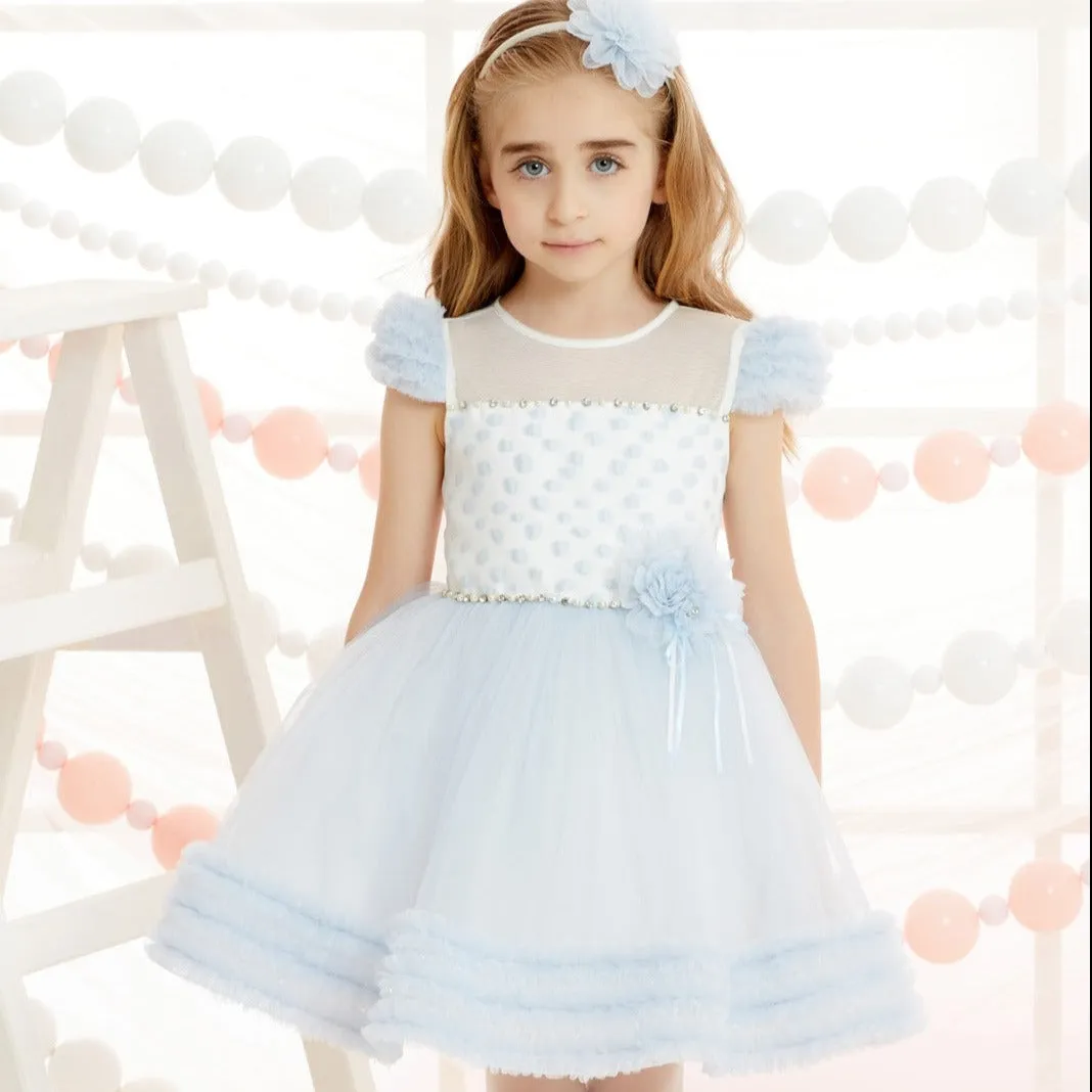 Princess Blue Girls Formal Dress