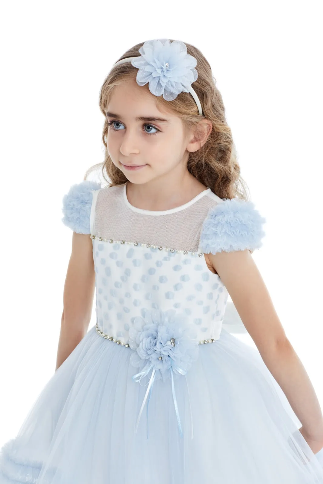 Princess Blue Girls Formal Dress