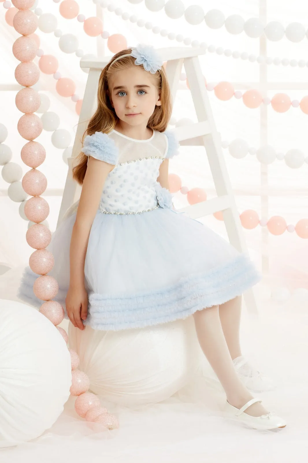 Princess Blue Girls Formal Dress