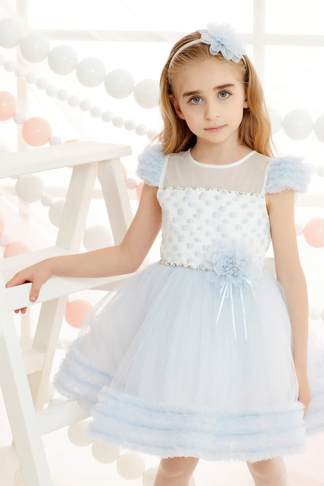 Princess Blue Girls Formal Dress