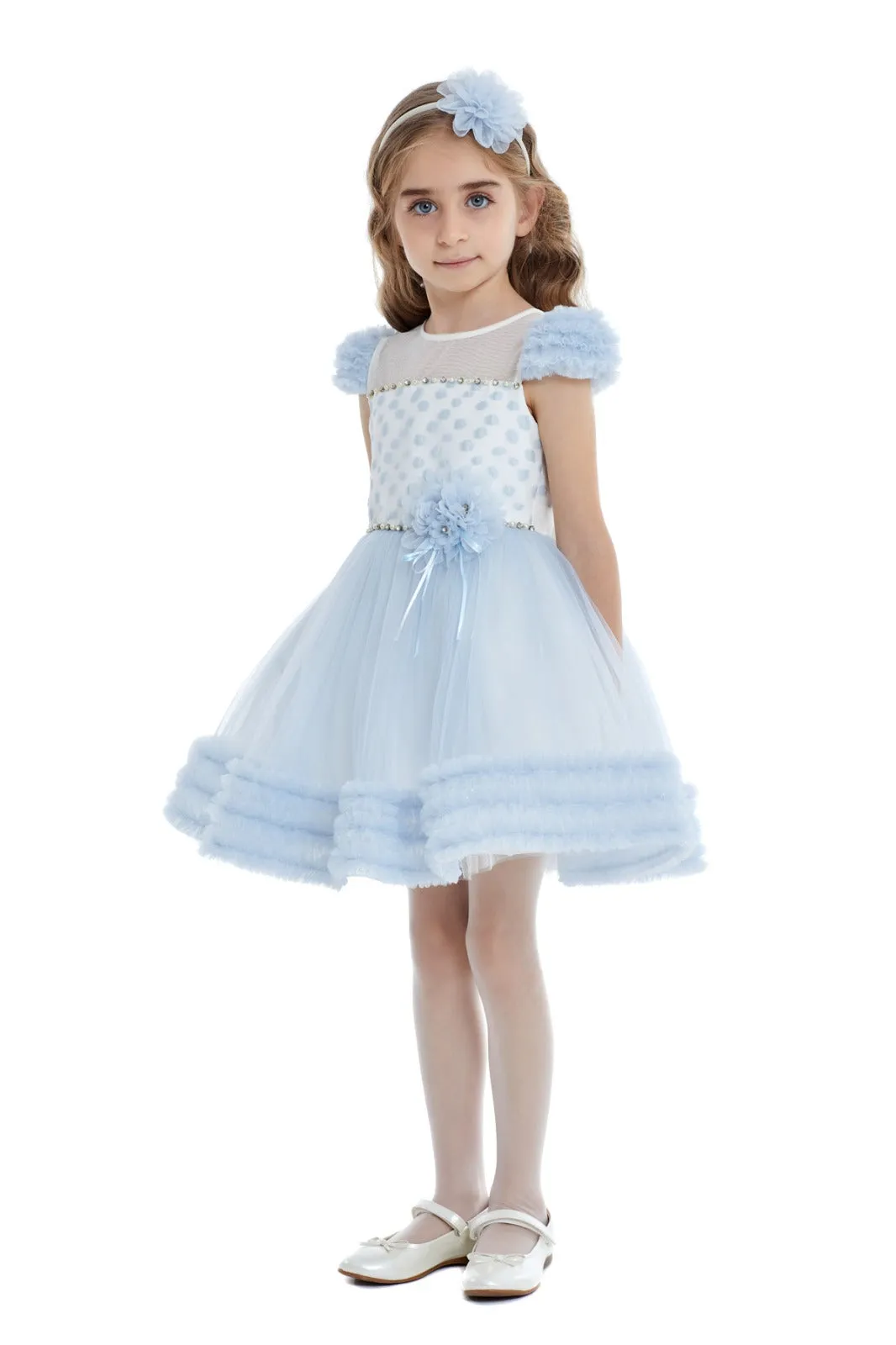 Princess Blue Girls Formal Dress