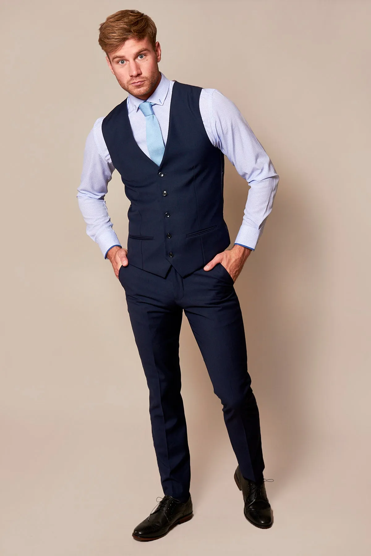 RAMBO - Navy Formal Dress Waistcoat