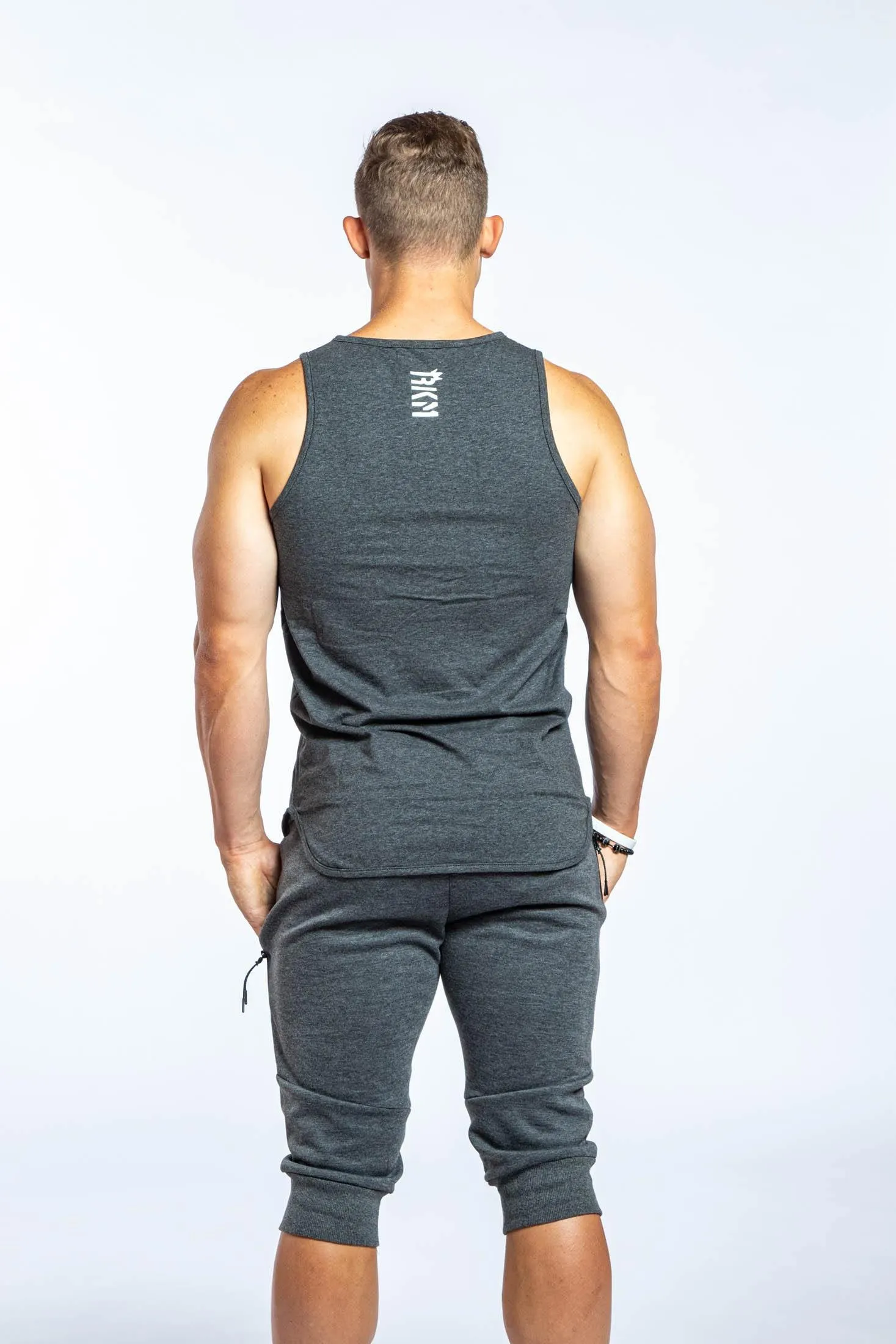 RKM SPORTY SCOOP TANK - CHARCOAL GREY