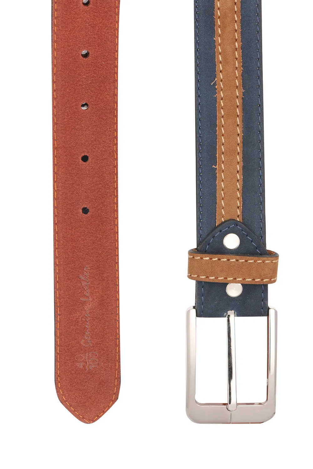 RL Nubuck middle rib formal leather mens belt