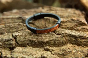 Roman Design Men's Stylish Leather Bracelet