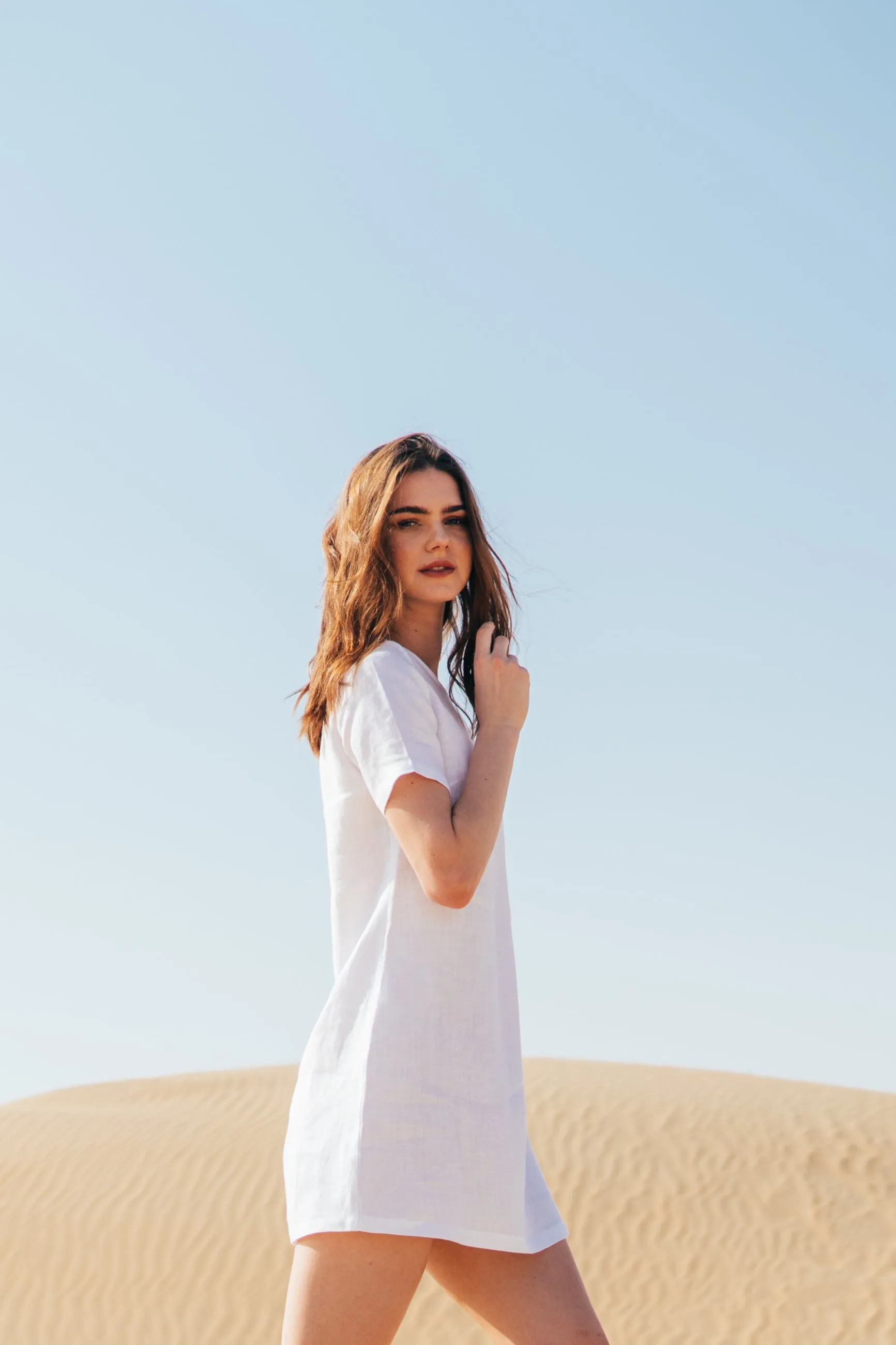 Sandy Linen Beach Dress