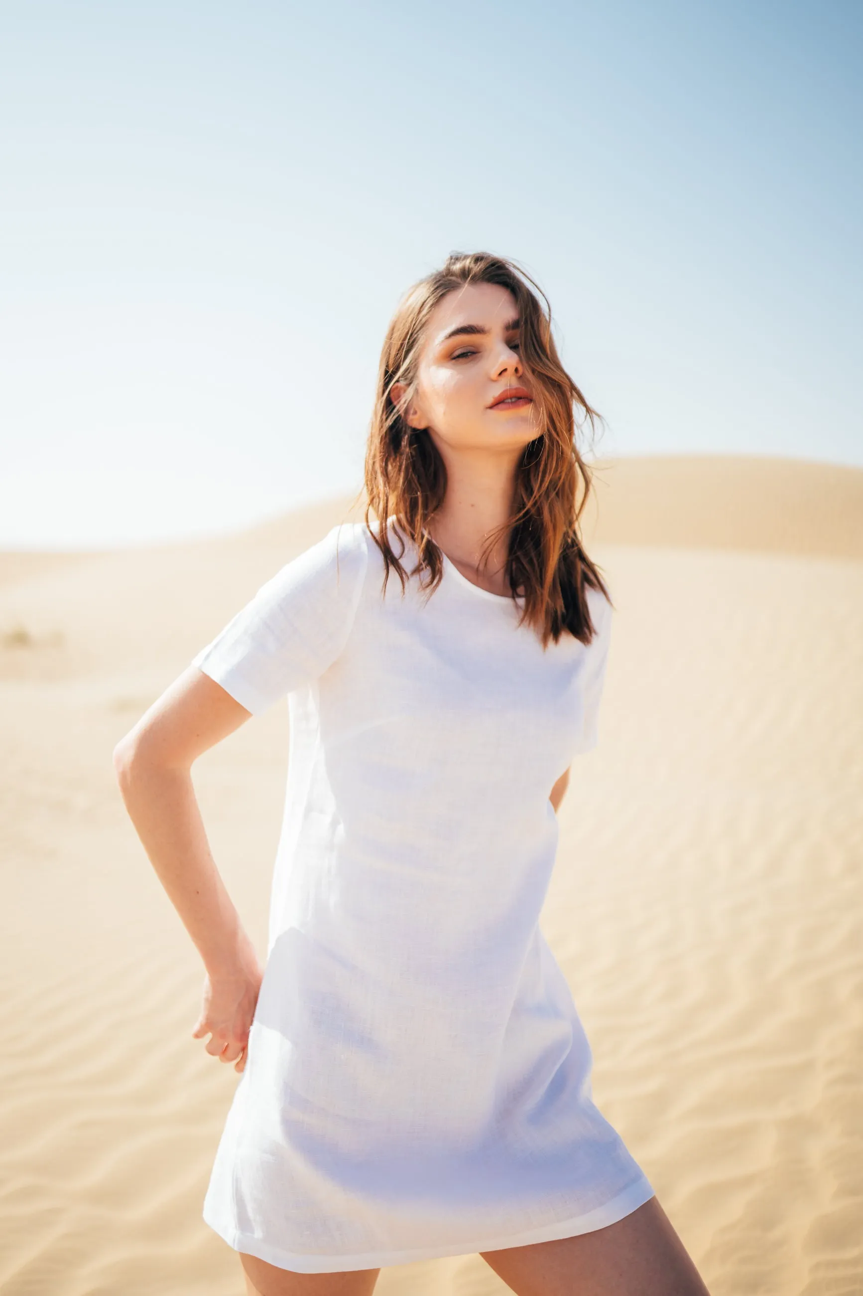 Sandy Linen Beach Dress