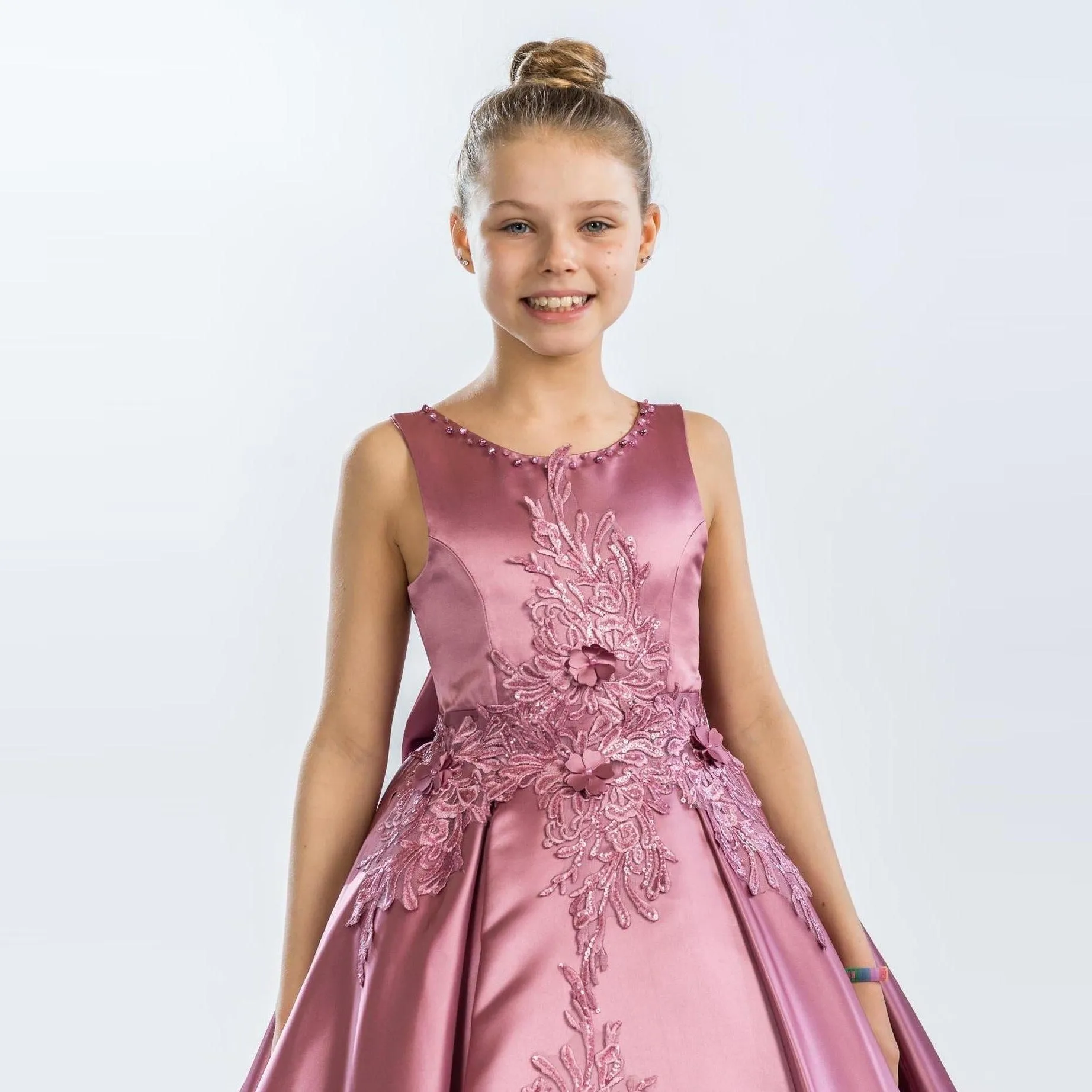 Satin Simone Girls Formal Dress